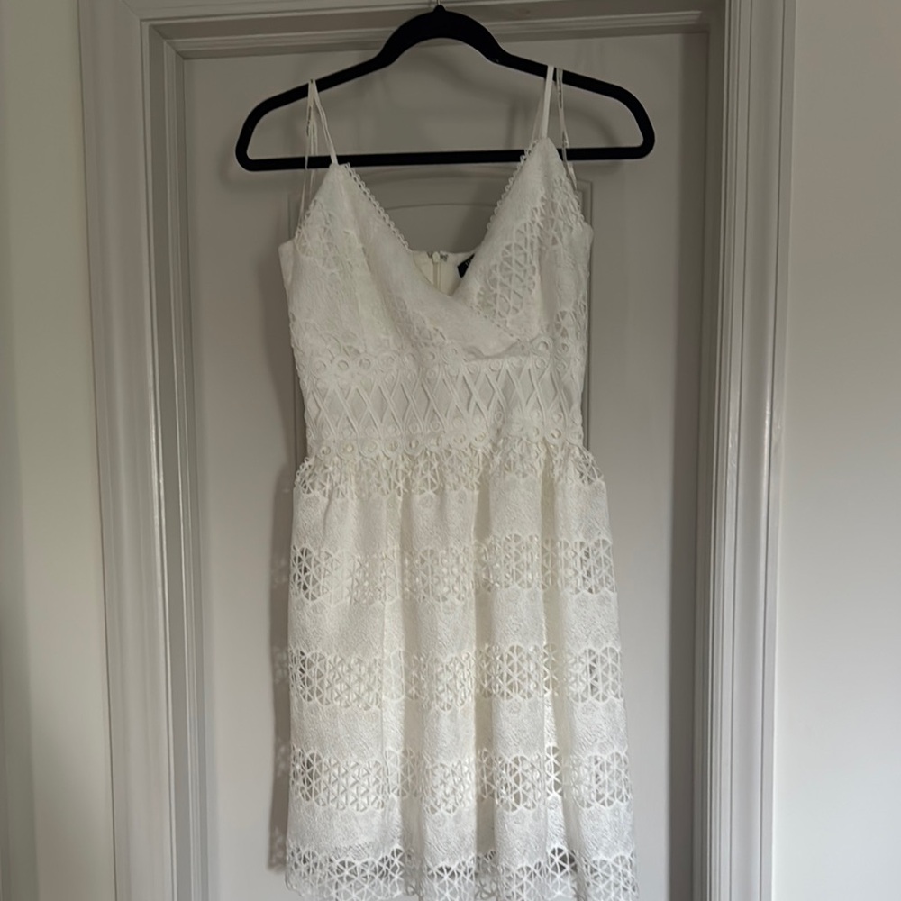 Guess White Ruched Mini Sundress - Picture 3 of 5